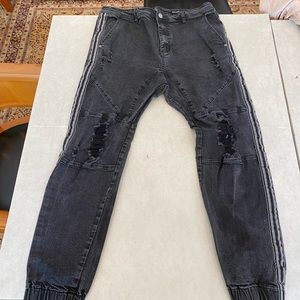 COTTON ON BLACK SLIM DENIM JOGGERS